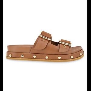 Brown Double Strap Sandals